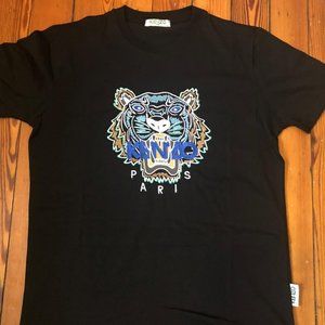 Kenzo Black T-shirt embroidery design